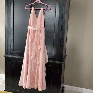 NEW! - David’s bridal Vera Wang White blush chiffon bridesmaid dress 4